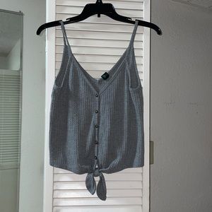 Grey Cropped Tank Top